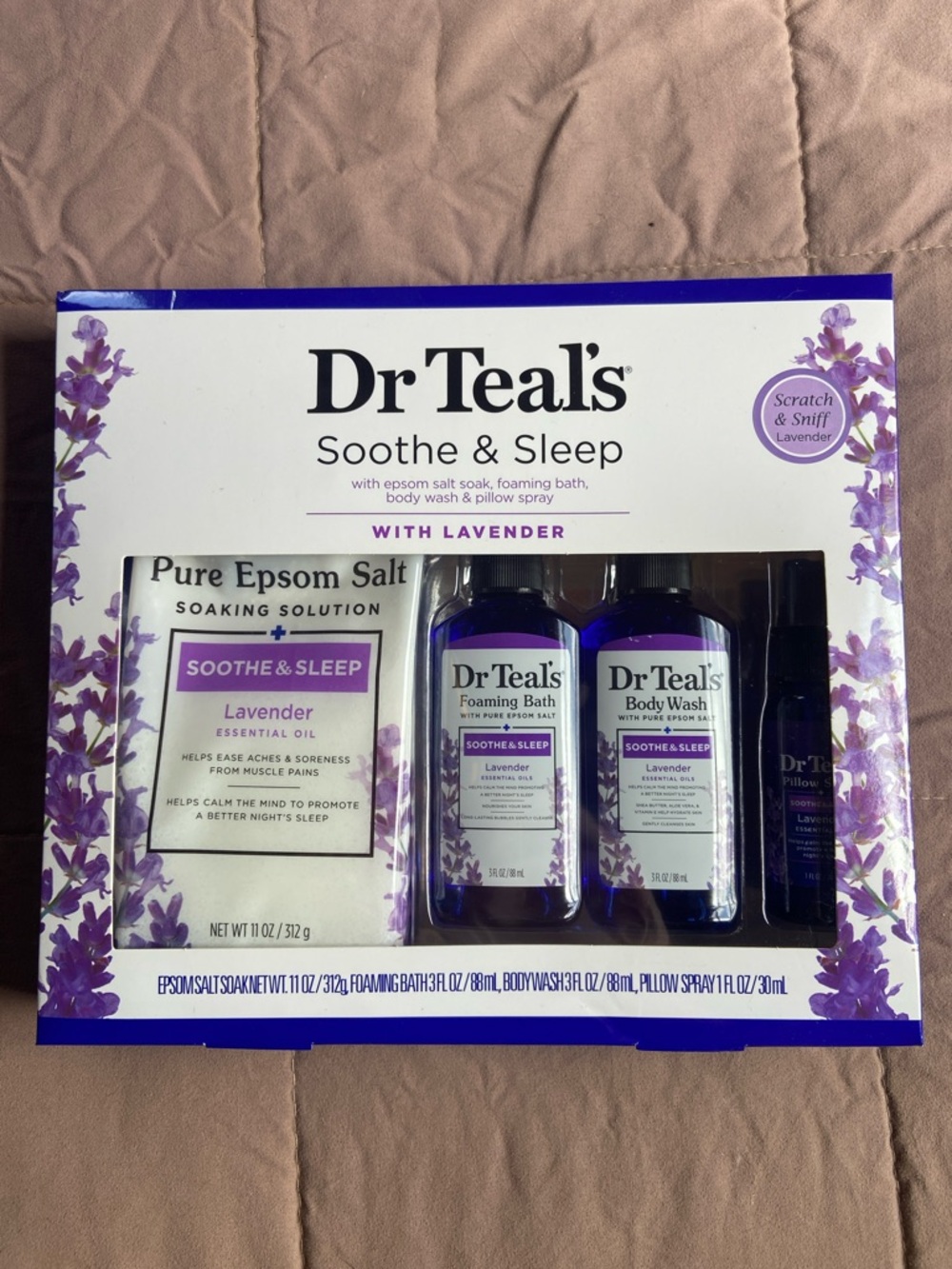 🏷️ BNWT Dr Teal's Soothe & Sleep Lavender Skincare Set